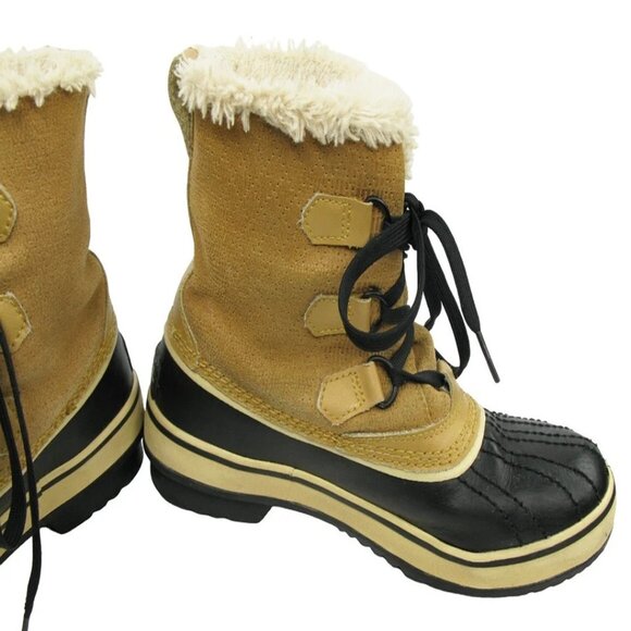 Sorel NL1631-280 Tivoli Leather Beige Insulated Waterproof Snow Boots Women's 7 - Picture 6 of 12